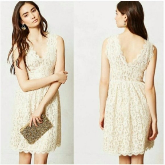 Anthropologie Dresses & Skirts - Anthropologie dress by Greylin Cream Lace Medium